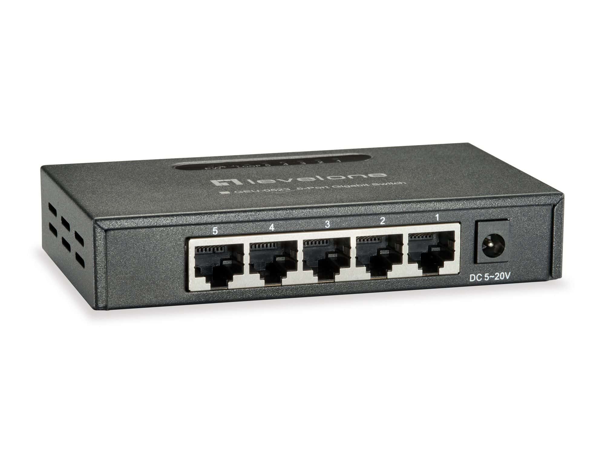 LevelOne GEU-0523 netwerk-switch Unmanaged Gigabit Ethernet (10/100/1000) Zwart (GEU-0523) thumbnail