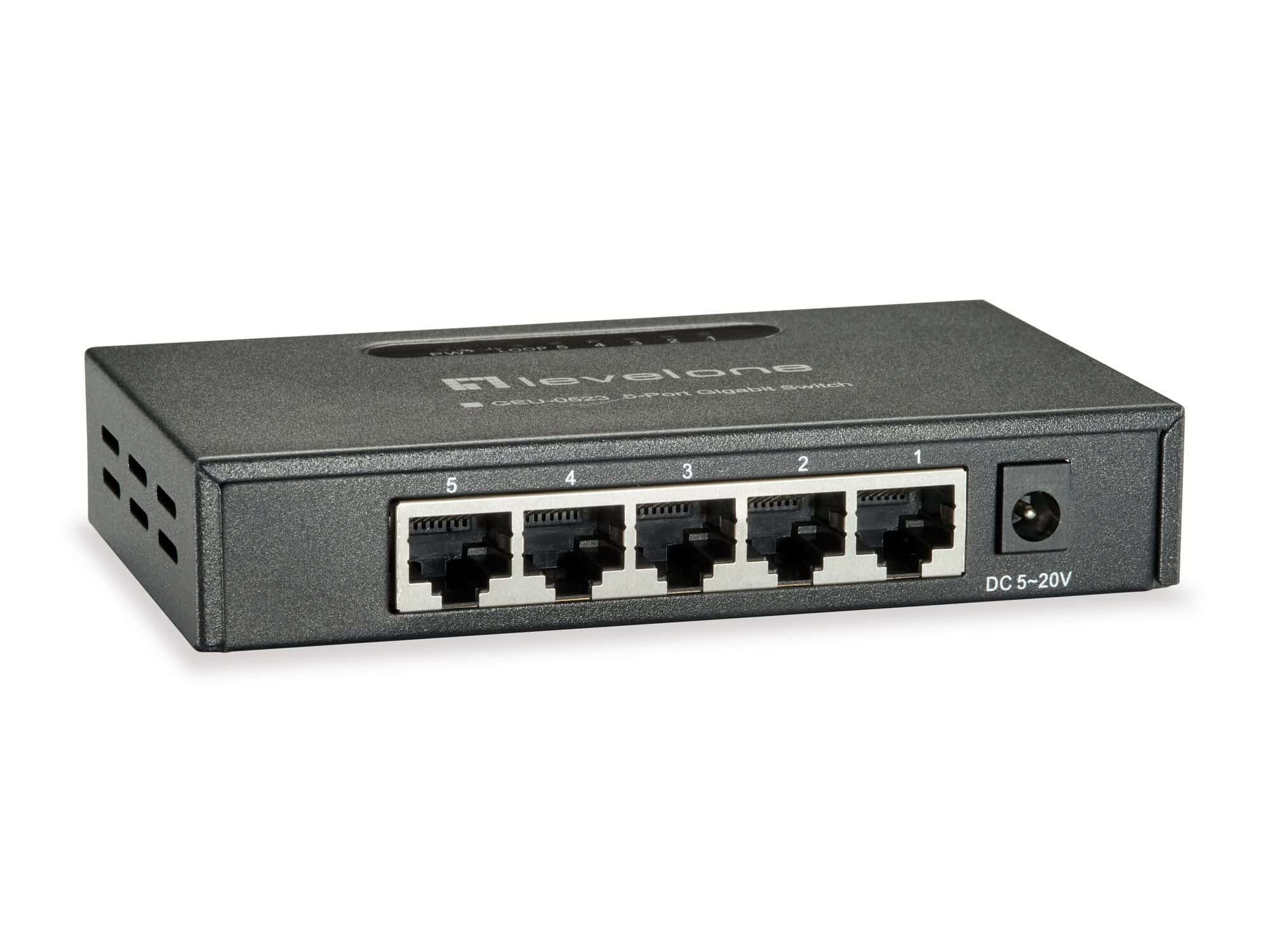 LevelOne GEU-0523 netwerk-switch Unmanaged Gigabit Ethernet (10/100/1000) Zwart (GEU-0523) thumbnail