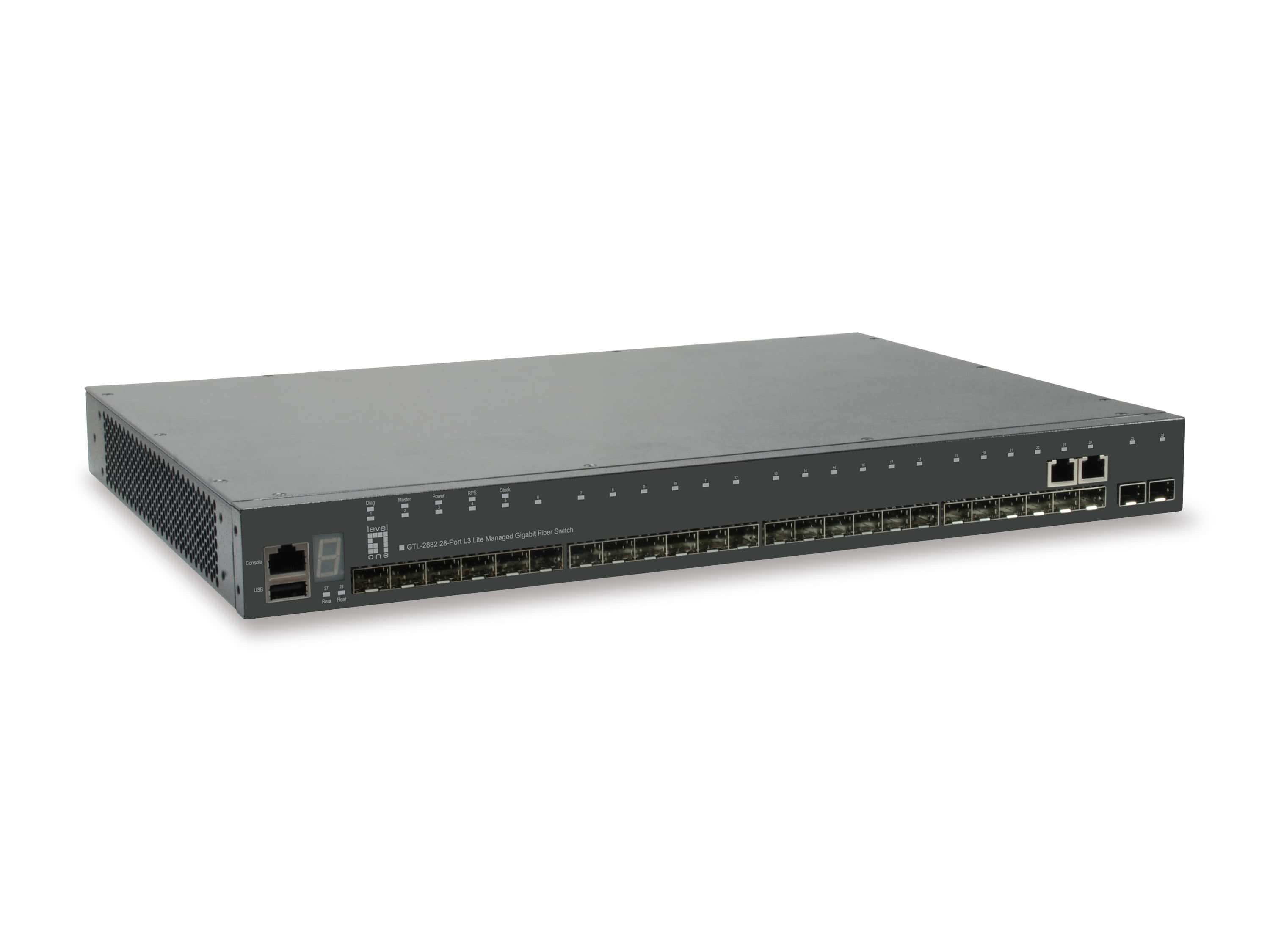LevelOne GTL-2882 netwerk-switch Managed L3 Grijs (GTL-2882) thumbnail