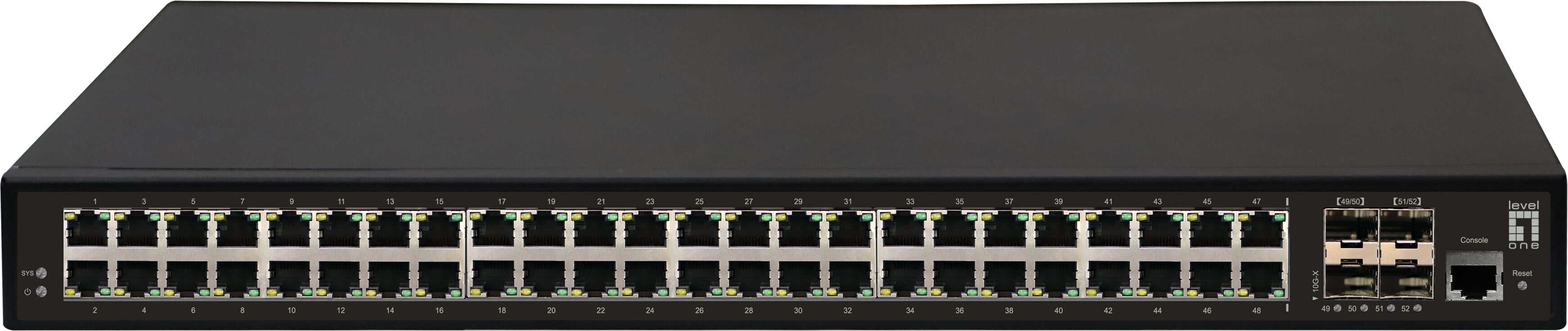 LevelOne GTL-5291 netwerk-switch Managed L3 Gigabit Ethernet (10/100/1000) 1U Zwart (GTL-5291) thumbnail