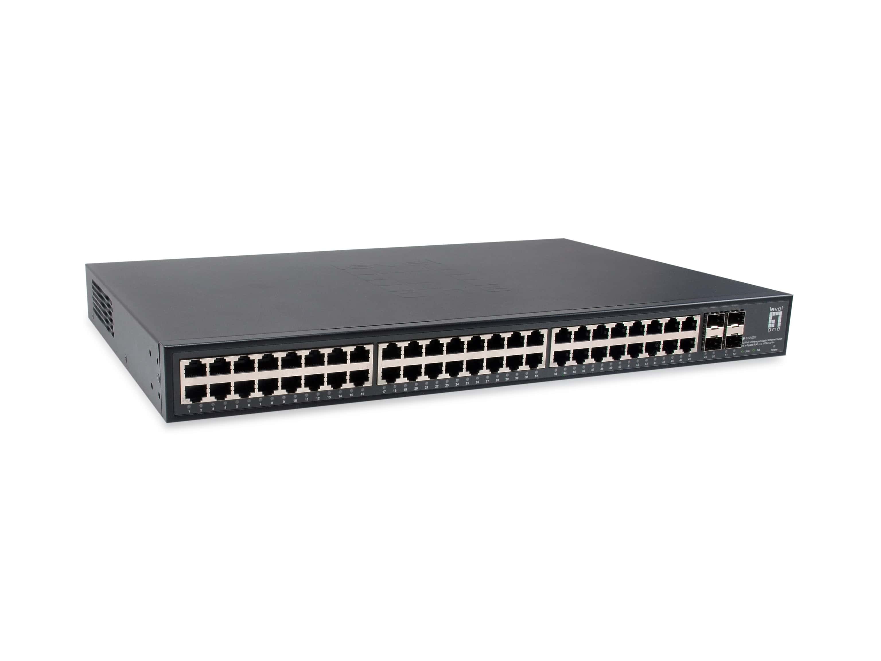 LevelOne GTU-5211 netwerk-switch Unmanaged Gigabit Ethernet (10/100/1000) Zwart (GTU-5211) thumbnail