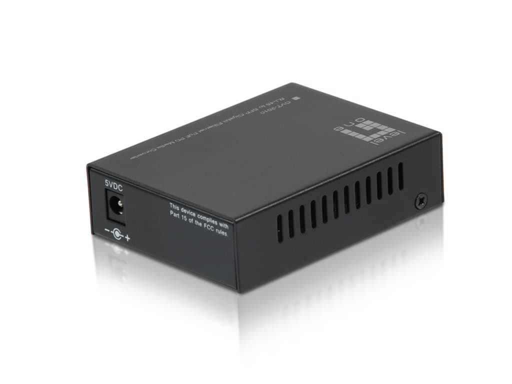 LevelOne GVT-2010 netwerk media converter Zwart (GVT-2010) thumbnail