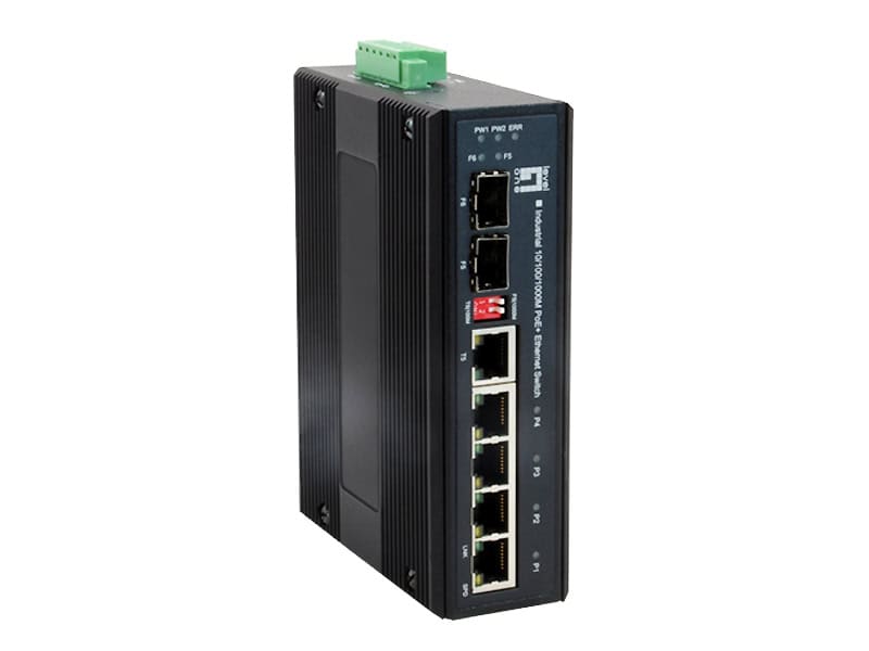 LevelOne IES-0610 netwerk-switch Gigabit Ethernet (10/100/1000) Power over Ethernet (PoE) Zwart (IES-0610) thumbnail