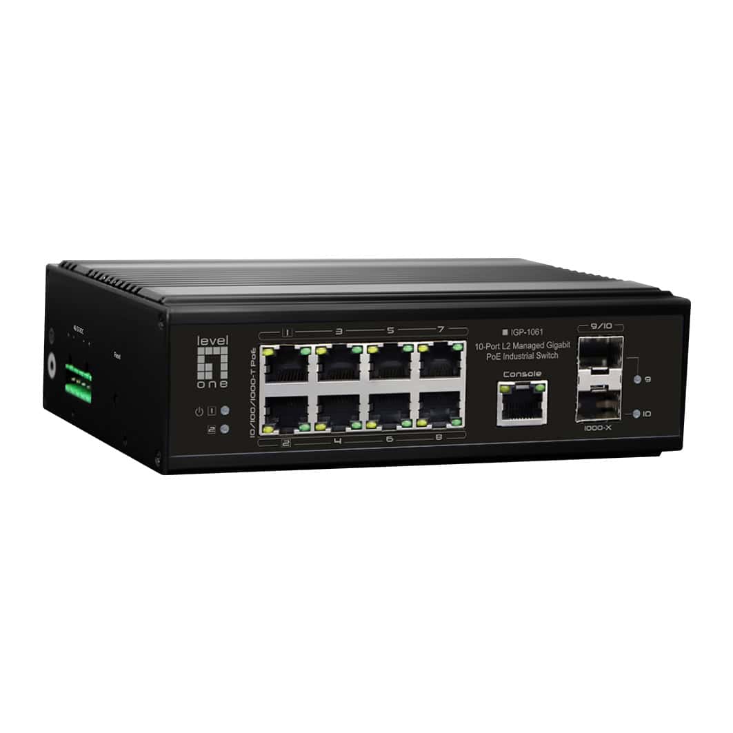 LevelOne IGP-1061 netwerk-switch Managed L2 Gigabit Ethernet (10/100/1000) Power over Ethernet (PoE) Zwart (IGP-1061) thumbnail LevelOne IGP-1061 netwerk-switch Managed L2 Gigabit Ethernet (10/100/1000) Power over Ethernet (PoE) Zwart (IGP-1061) thumbnail