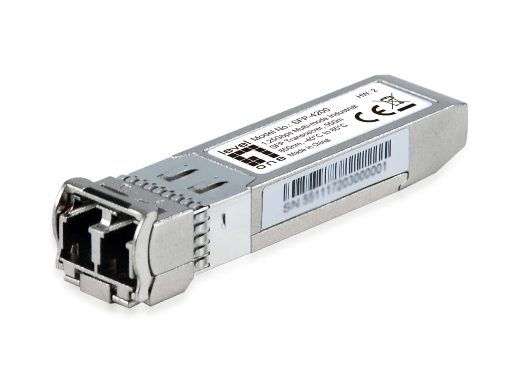 LevelOne SFP-4200 netwerk transceiver module Vezel-optiek 1250 Mbit/s 850 nm (SFP-4200) thumbnail
