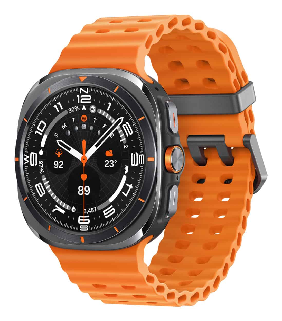 Samsung Galaxy Watch Ultra 3,81 cm (1.5") AMOLED 47 mm Digitaal 480 x 480 Pixels Touchscreen 4G Grijs Wifi GPS (SM-L705FDAAXEF) thumbnail Samsung Galaxy Watch Ultra 3,81 cm (1.5") AMOLED 47 mm Digitaal 480 x 480 Pixels Touchscreen 4G Grijs Wifi GPS (SM-L705FDAAXEF) thumbnail