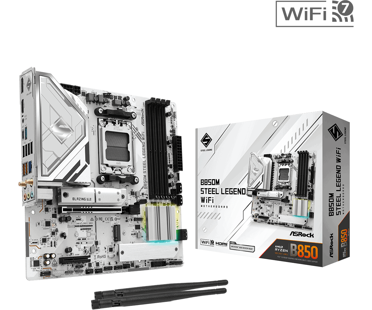 ASRock AM5 ASROCK B850M Pro A WiFi (90-MXBR90-A0UAYZ) thumbnail