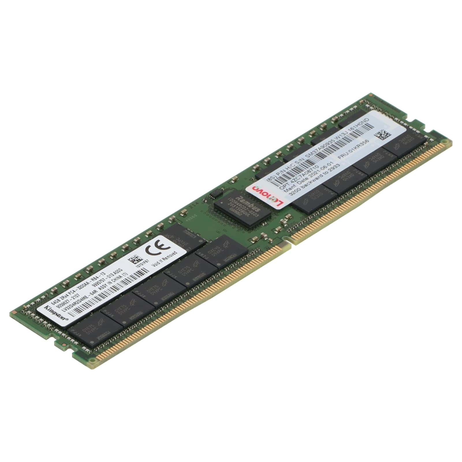LENOVO 64GB 2RX4 PC4-23400Y-R DDR4-2933MHZ RDIMM (3200MHZ) (01KR356-3200) thumbnail
