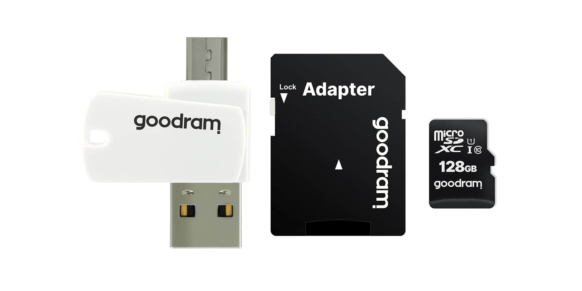 Goodram M1A4 All in One 128 GB MicroSDXC UHS-I Klasse 10 (M1A4-1280R12) thumbnail