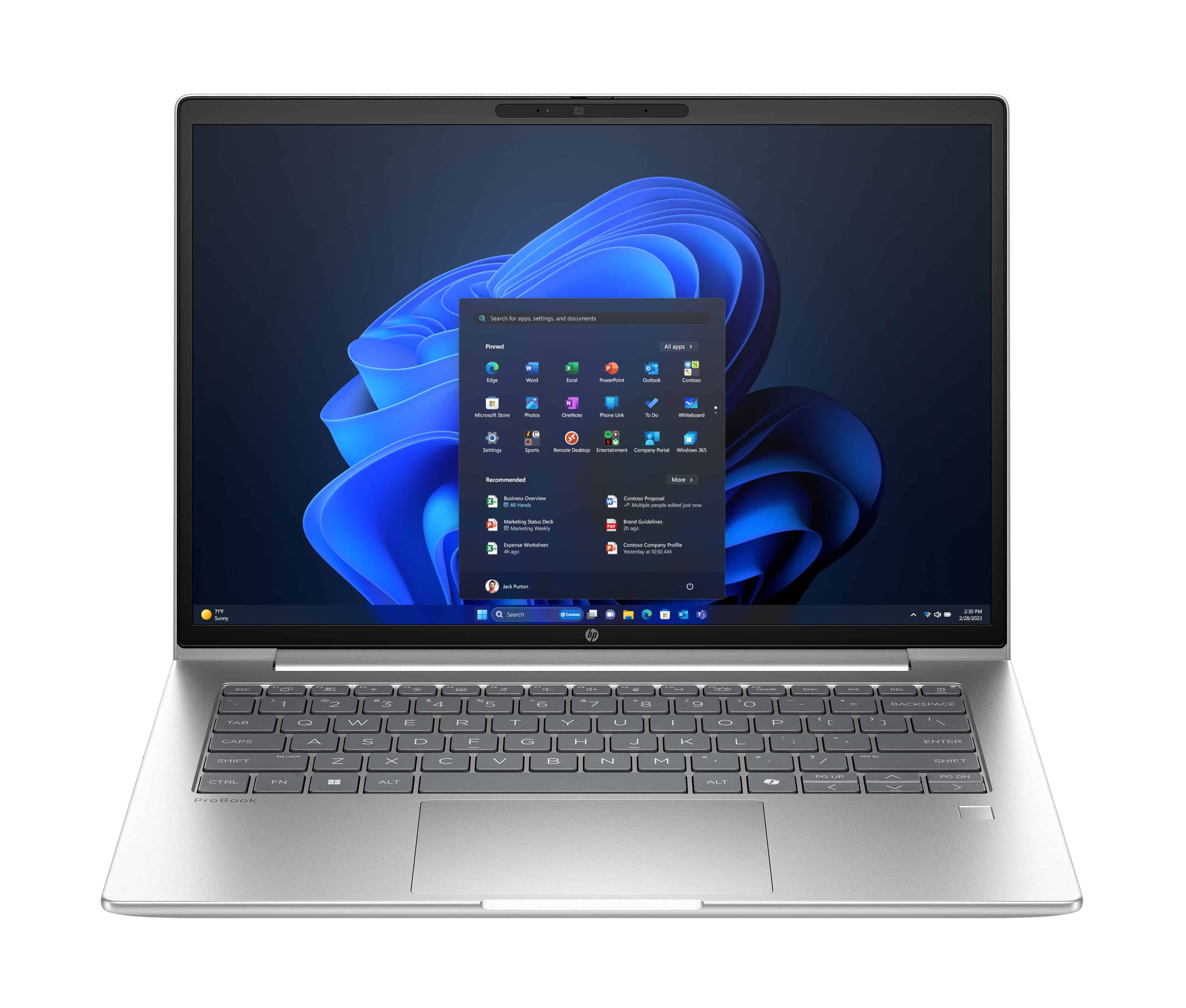 HP ProBook 4 G1a Wolf Pro Security Edition Copilot+ PC AMD Ryzen™ 5 230 Laptop 35,6 cm (14") WUXGA 16 GB DDR5-SDRAM 512 GB SSD Wi-Fi 6E (802.11ax) Windows 11 Pro AI PC Zilver (B9YJ2ET#ABH) thumbnail