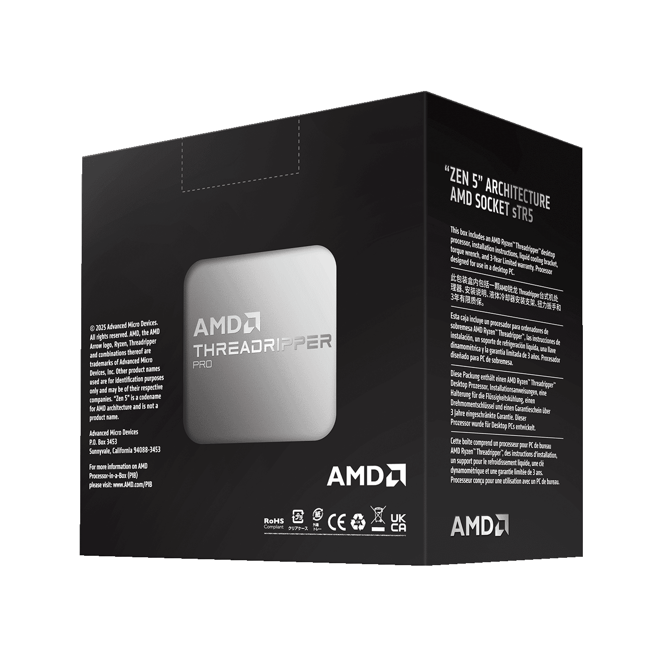 AMD Ryzen ThreadRipper PRO 9965WX 24C/48T, 5,40GHz, boxed ohne Khler (100-100000724WOF) thumbnail