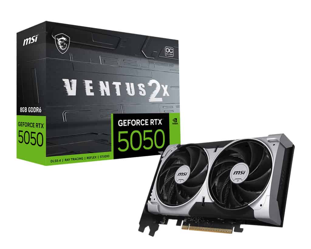 MSI GEFORCE RTX 5050 8G VENTUS 2X OC videokaart NVIDIA 8 GB GDDR6 (V538-002R) thumbnail