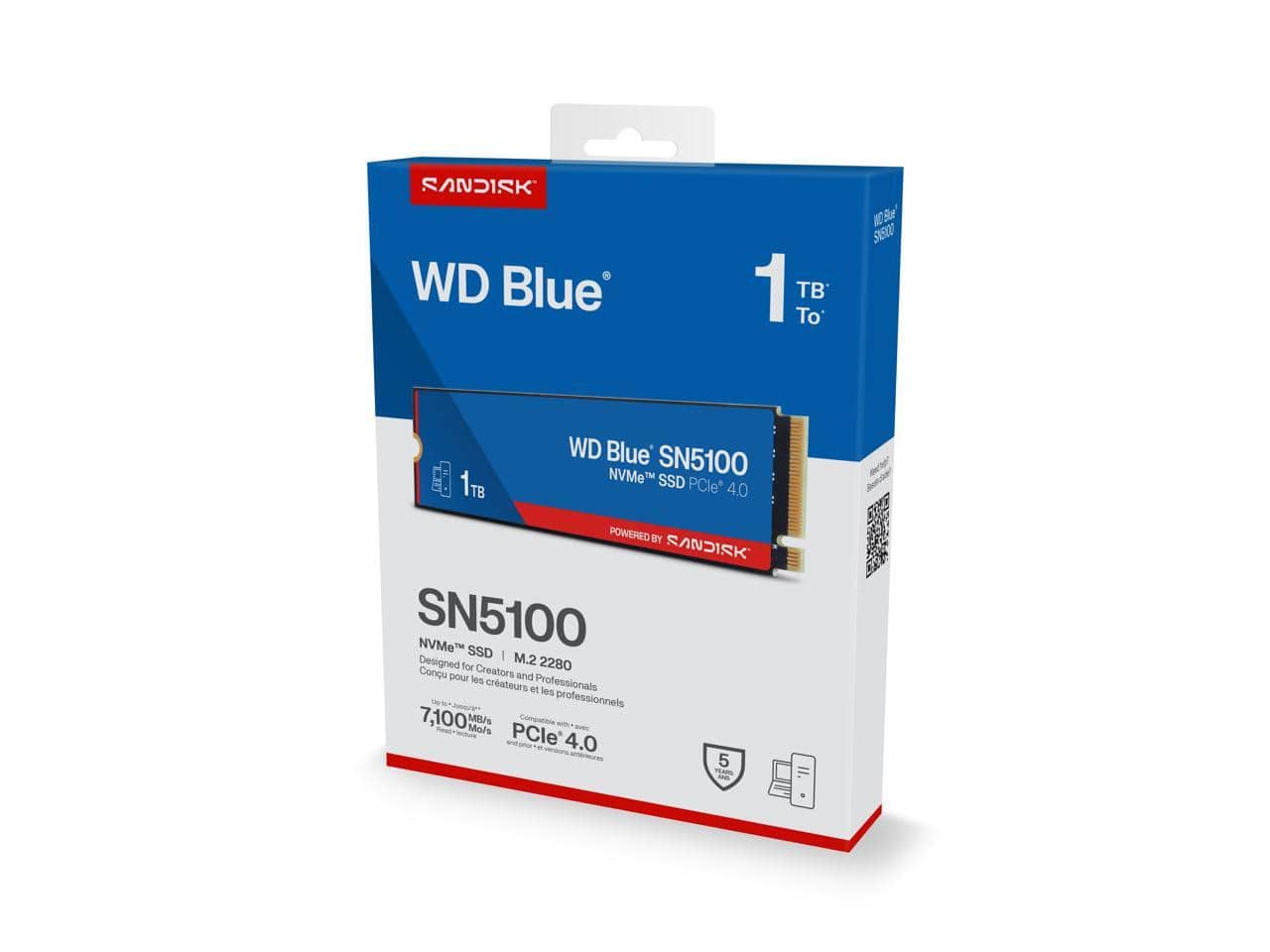 Western Digital M.2 1TB WD Blue SN5100 PCIe 4.0 7100/6700 (WDS100T5B0E-00CPE0) thumbnail