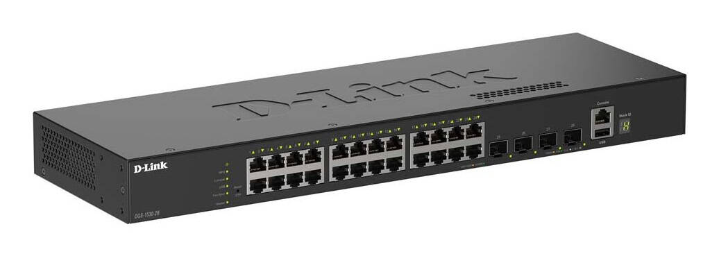 D-Link DGS-1530-28/E netwerk-switch Managed L2 Gigabit Ethernet (10/100/1000) Zwart (DGS-1530-28/E) thumbnail