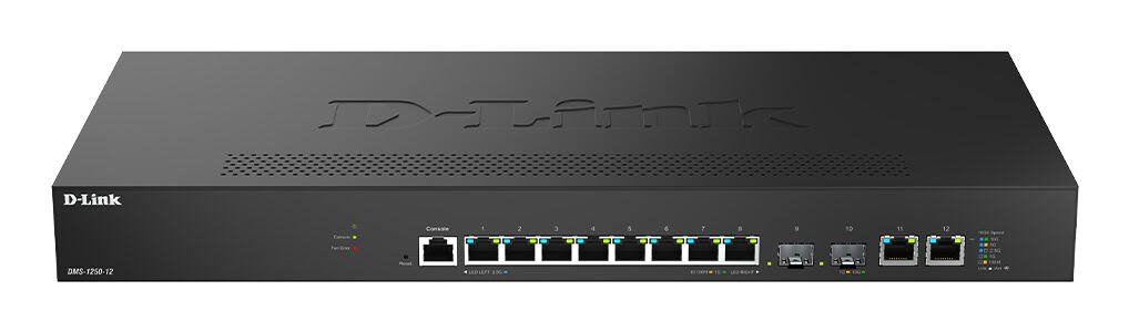 D-Link DMS-1250-12/E netwerk-switch Managed L2 10G Ethernet (100/1000/10000) Zwart (DMS-1250-12/E) thumbnail