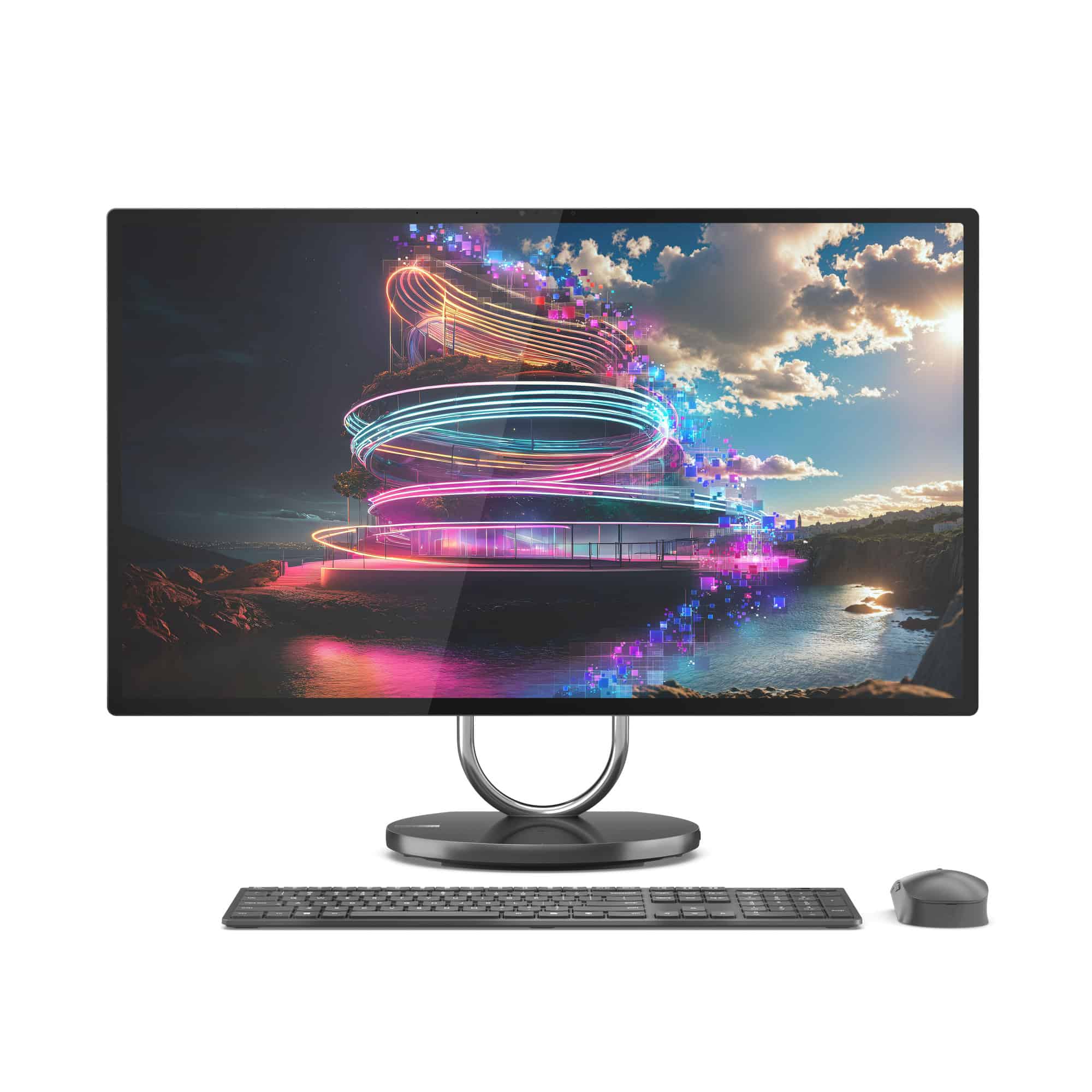 Lenovo Yoga AIO 32ILL10 Intel Core Ultra 7 258V 80 cm (31.5") 3840 x 2160 Pixels Alles-in-één-pc 32 GB LPDDR5x-SDRAM 1 TB SSD NVIDIA GeForce RTX 4050 Windows 11 Pro Wi-Fi 7 (802.11be) Grijs (F0HX000JGE) thumbnail