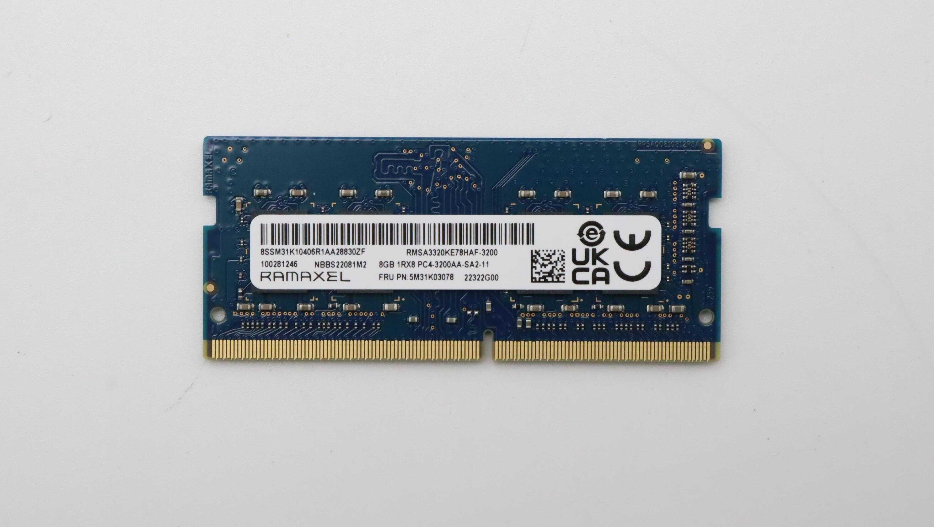 Lenovo Memory So-Dimm 8GB DDR4 3200 Ramaxel (5M31K03078) (5M31K03078) thumbnail