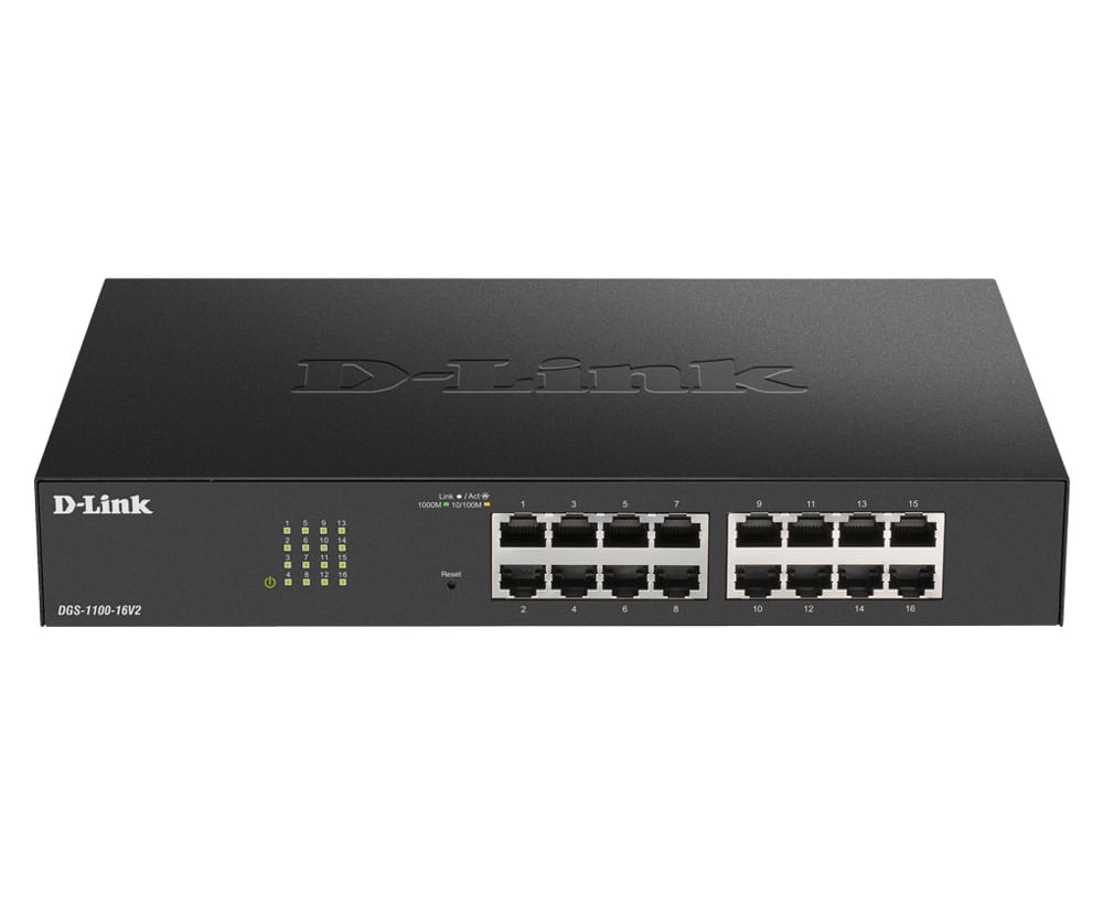 D-Link DGS-1100-24PV2 netwerk-switch Managed L2 Gigabit Ethernet (10/100/1000) Power over Ethernet (PoE) Zwart (DGS-1100-24PV2) thumbnail