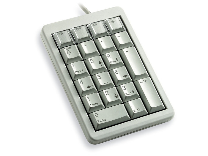 CHERRY G84-4700 numeriek toetsenbord Laptop/pc USB Grijs (G84-4700LUCUS-0) thumbnail