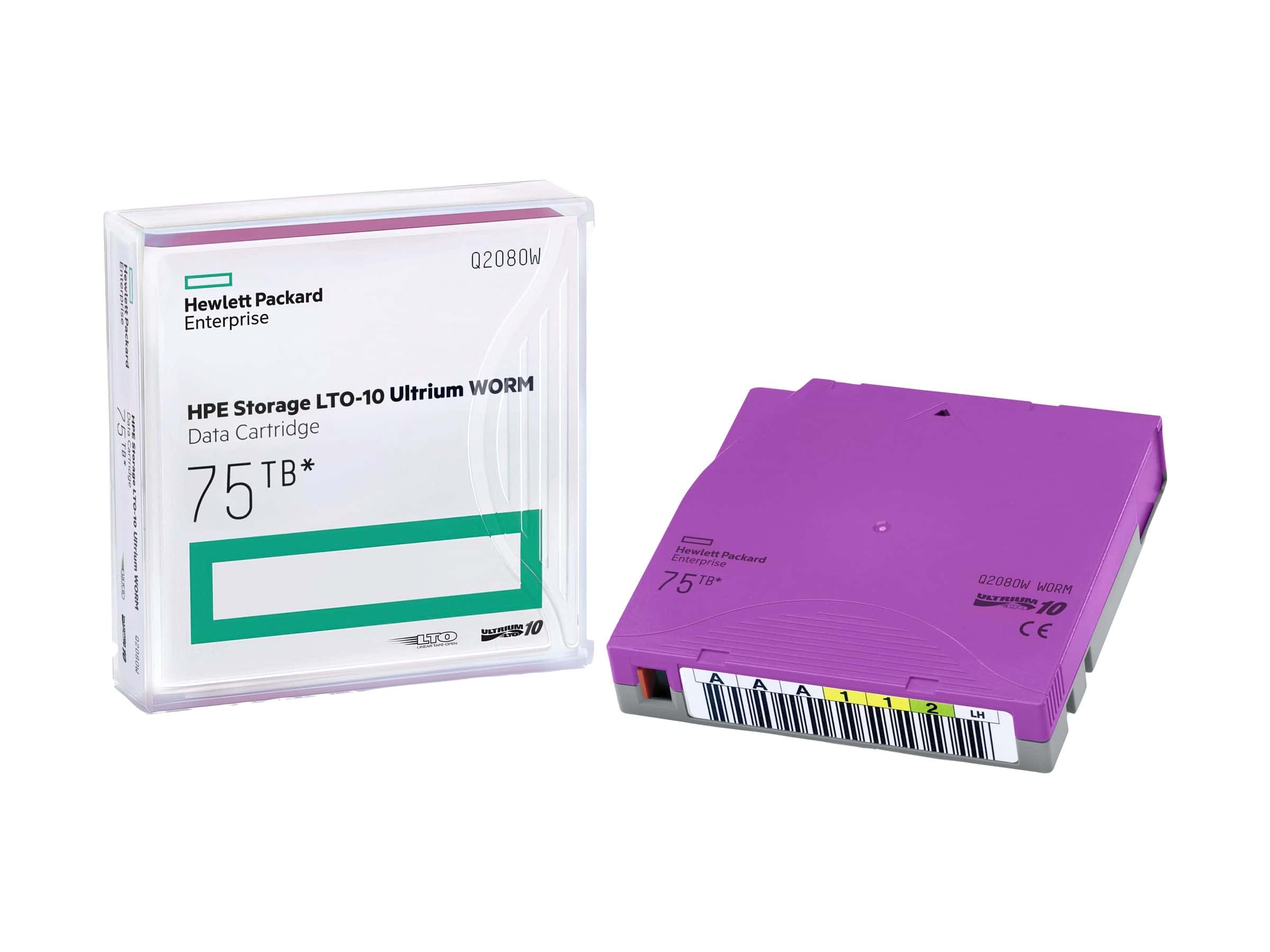 HP LTO-10 Ultrium 75TB WORM Custom Labeled (Q2080WL) thumbnail