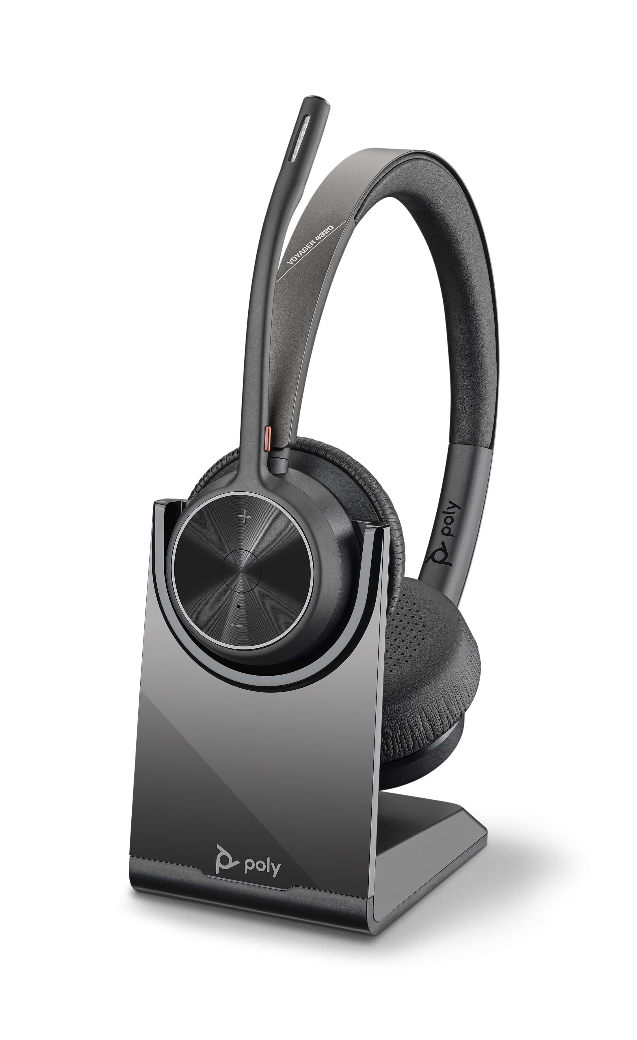 Poly Voyager 4320 UC Headset Draadloos Hoofdband Kantoor/callcenter USB Type-C Bluetooth Oplaadhouder Zwart (218479-01) thumbnail Poly Voyager 4320 UC Headset Draadloos Hoofdband Kantoor/callcenter USB Type-C Bluetooth Oplaadhouder Zwart (218479-01) thumbnail