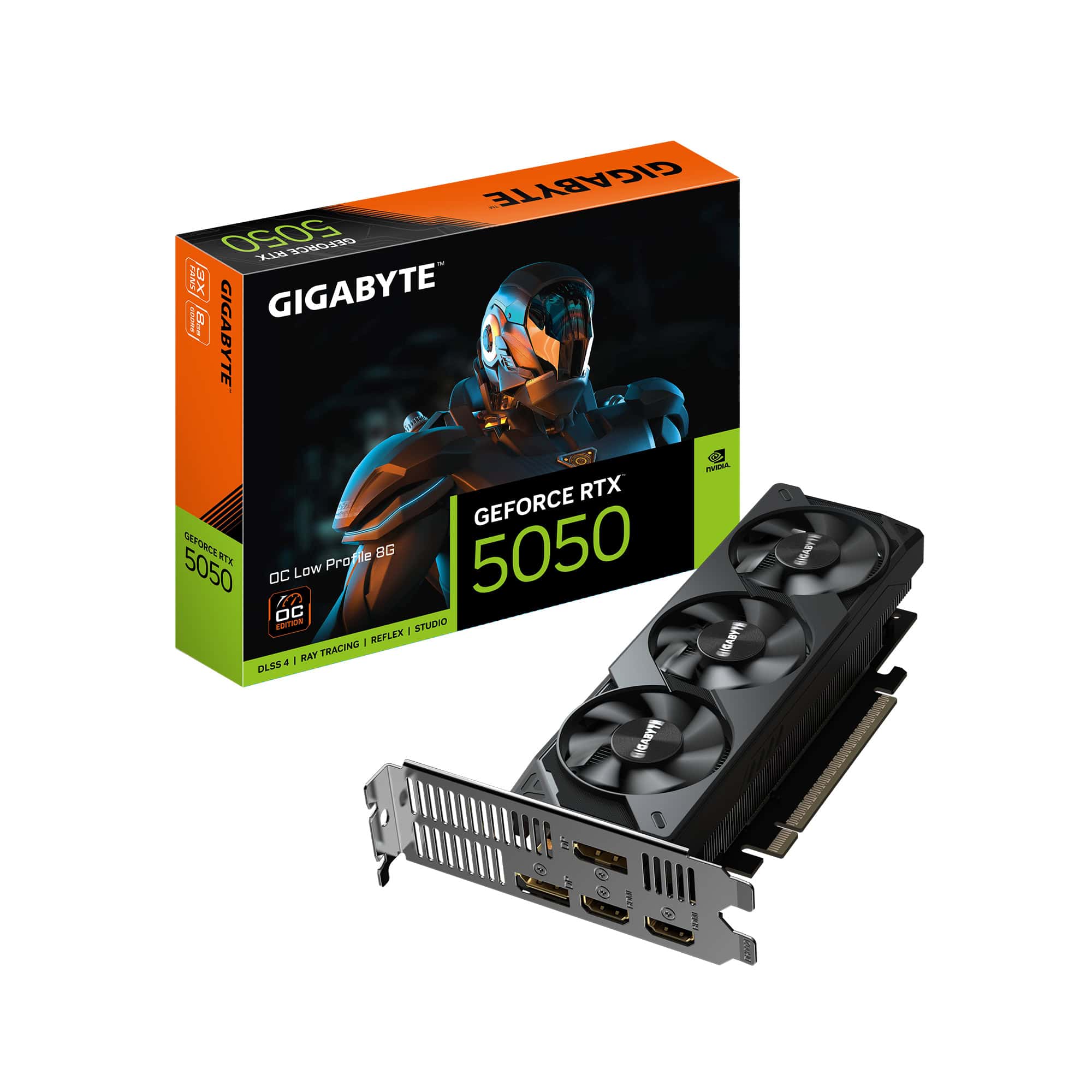 GIGABYTE GeForce RTX 5050 OC Low Profile 8G NVIDIA 8 GB GDDR6 (GV-N5050OC-8GL) thumbnail