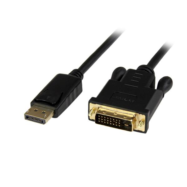 StarTech.com 91 cm DisplayPort naar DVI actieve adapter kabel DP naar DVI 1920x1200 zwart (DP2DVIMM3BS) thumbnail