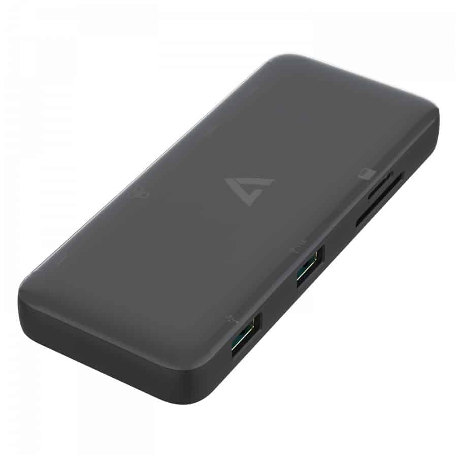 V7 UCMINIDOCKDUAL-PT laptop dock & poortreplicator Docking USB 3.2 Gen 1 (3.1 Gen 1) Type-C Zwart (UCMINIDOCKDUAL-PT) thumbnail