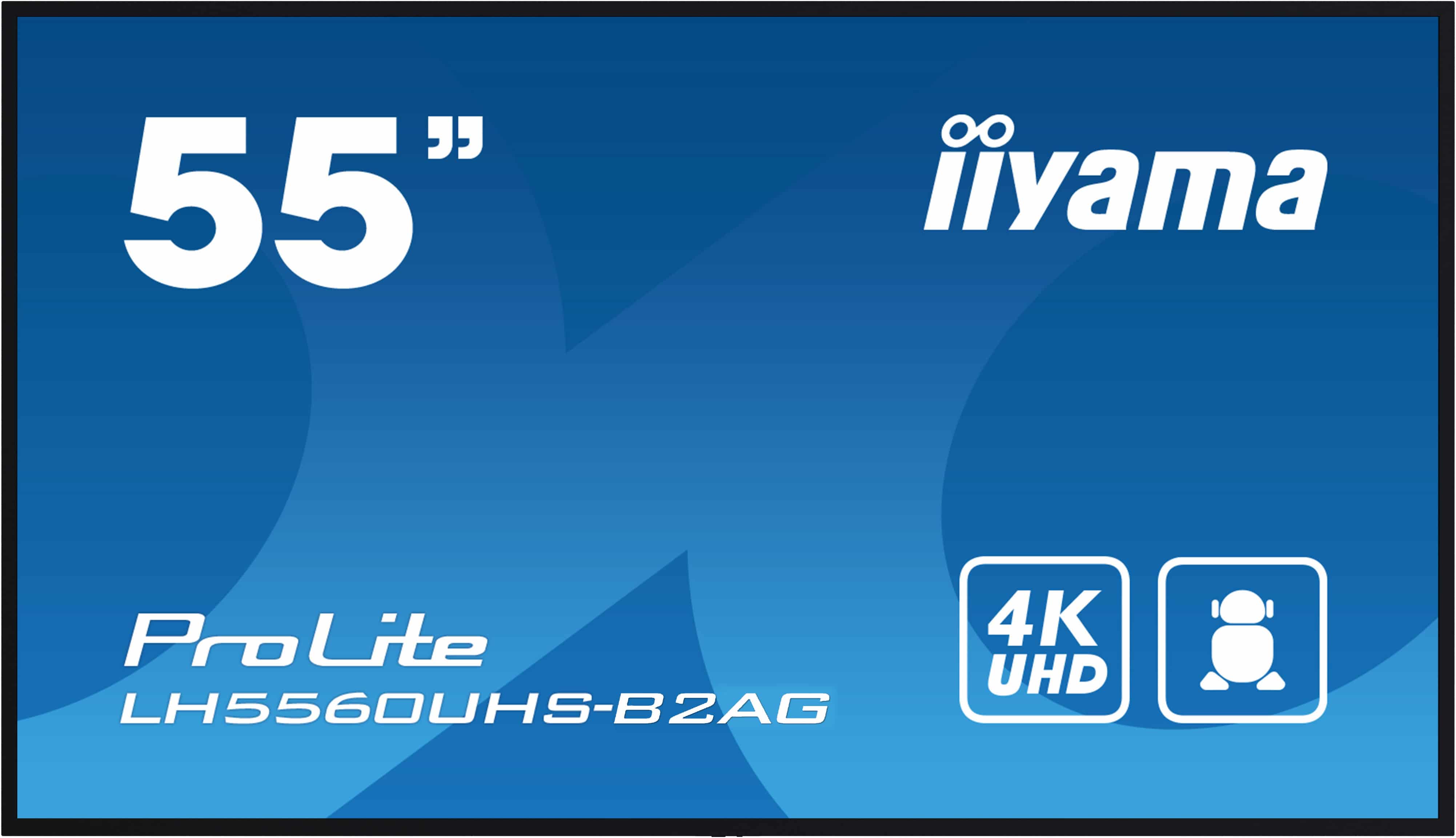 iiyama LH5560UHS-B2AG beeldkrant Digitaal A-kaart 139,7 cm (55) LED Wifi 500 cd/m² 4K Ultra HD Zwart Type processor Android 11 24/7 (LH5560UHS-B2AG) thumbnail