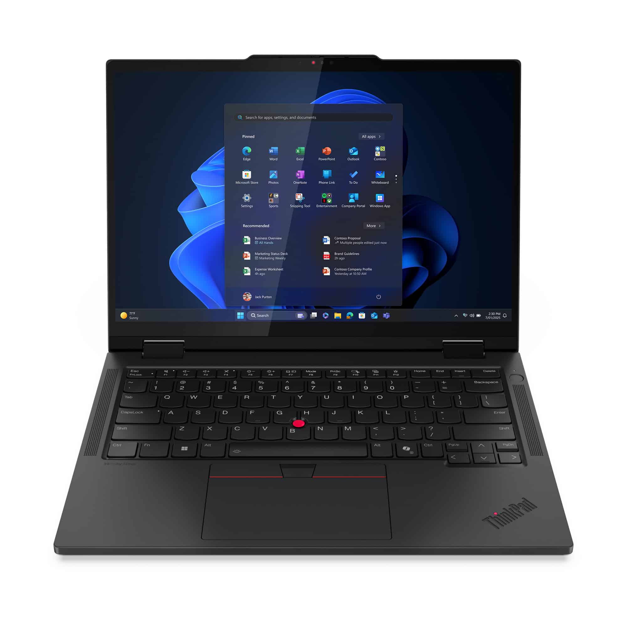 Lenovo ThinkPad T14s 2-in-1 Gen 1 Intel Core Ultra 7 255U Hybride (2-in-1) 35,6 cm (14) Touchscreen WUXGA 32 GB LPDDR5x-SDRAM 1 TB SSD Wi-Fi 7 (802.11be) Windows 11 Pro Engels Zwart (21R3004HMH) thumbnail
