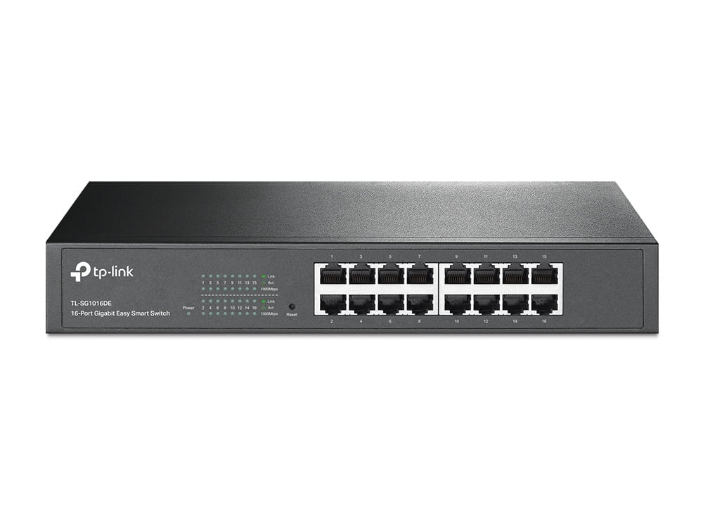 TP-Link TL-SG1016DE Managed L2 Gigabit Ethernet (10/100/1000) 1U Zwart (TL-SG1016DE(UN)) thumbnail