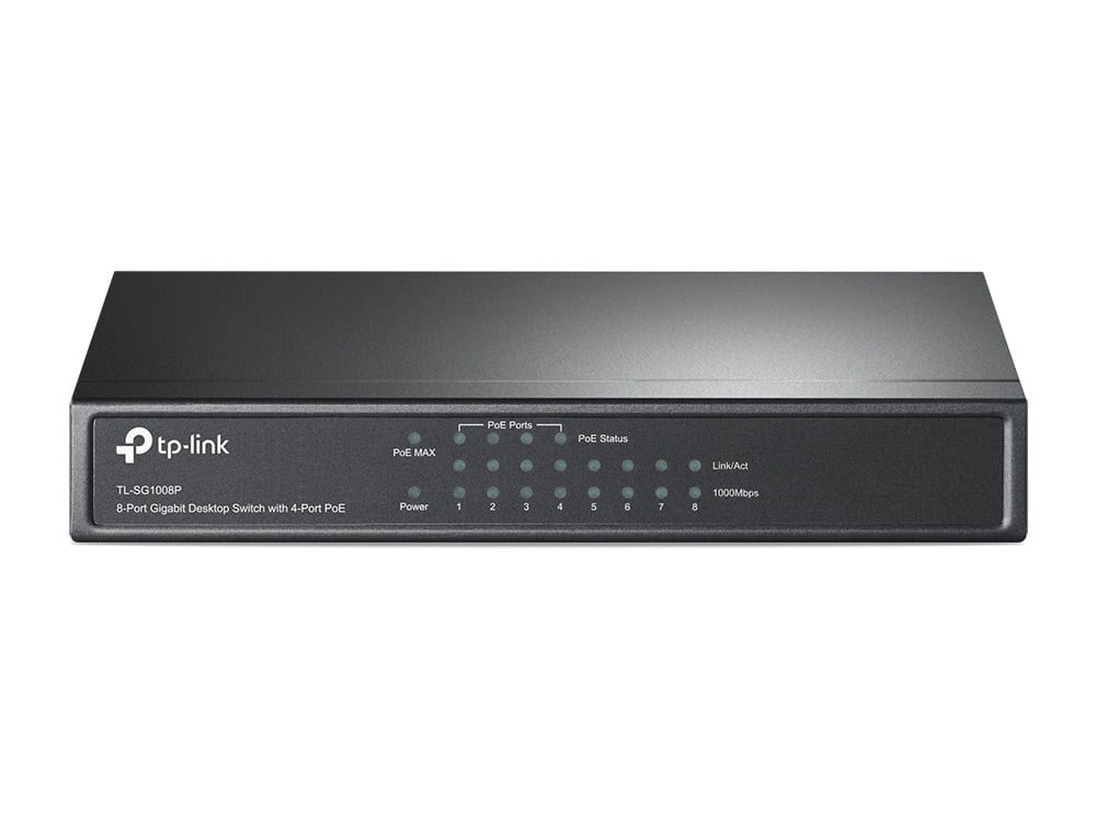 TP-Link TL-SG1008P Managed Gigabit Ethernet (10/100/1000) Power over Ethernet (PoE) Grijs (SG1008P) thumbnail