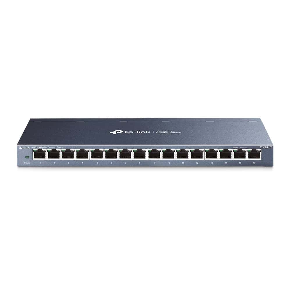 TP-Link TL-SG116 Unmanaged Gigabit Ethernet (10/100/1000) Zwart (SG116) thumbnail