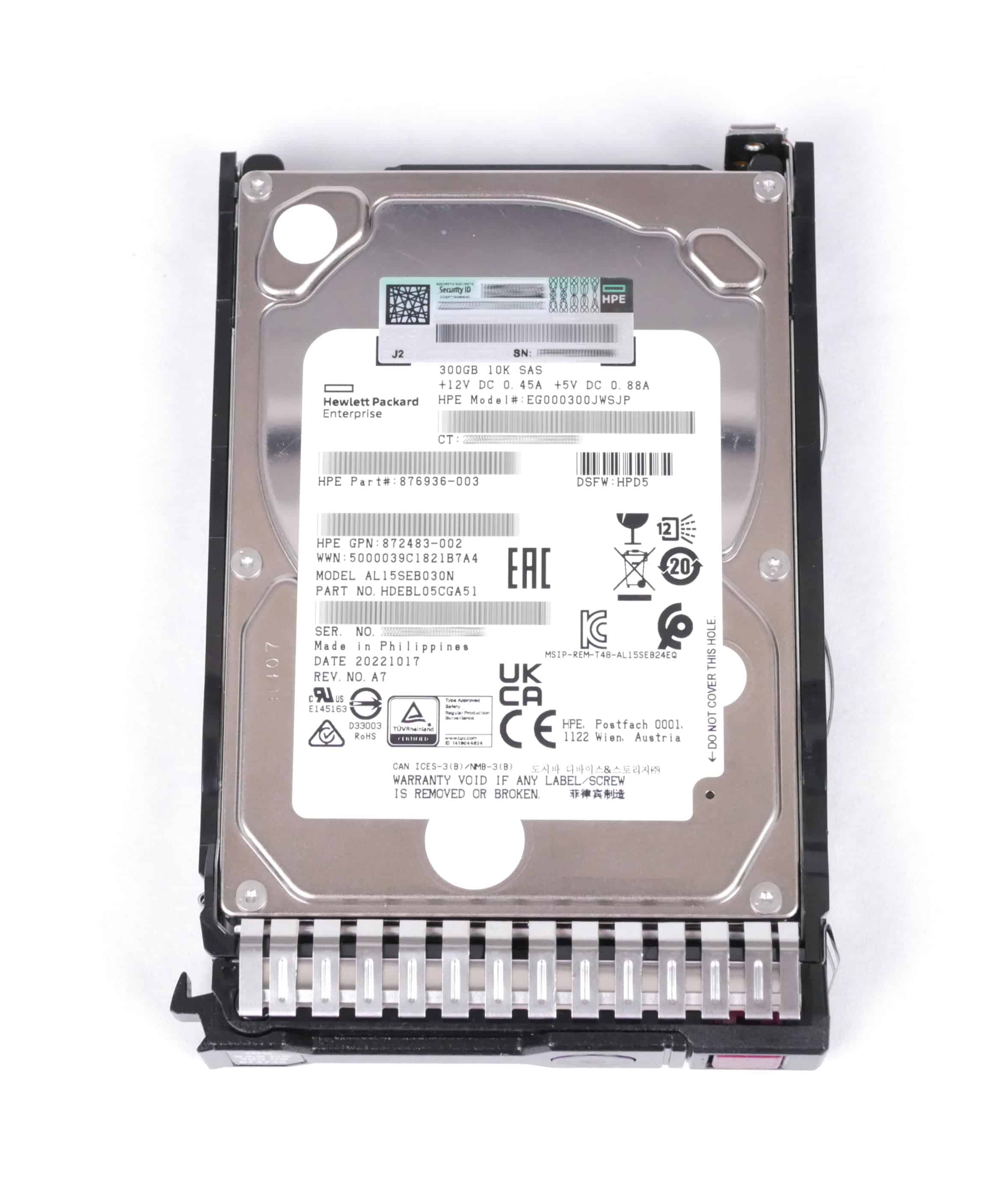 HP 300GB HotSwap  2,5  SFF (876936-003) thumbnail