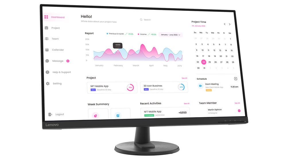 Lenovo D32-40 computer monitor 80 cm (31.5) 1920 x 1080 Pixels Full HD Zwart (66FCGAC2EU) thumbnail
