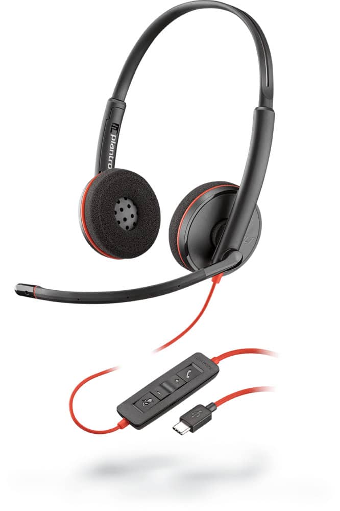 Poly Blackwire C3220 Headset Bedraad Hoofdband Kantoor/callcenter USB Type-C Zwart (209749-201) thumbnail