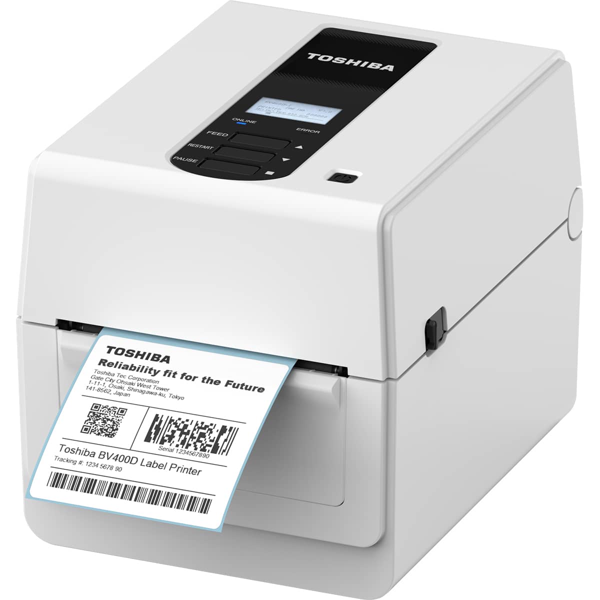 Toshiba TEC BV410D - Etikettendrucker - Thermodirekt - Rolle (11,8 cm) - 300 dpi - bis zu 127 mm/Sek. - USB 2.0, LAN - weiß (18221168954) thumbnail