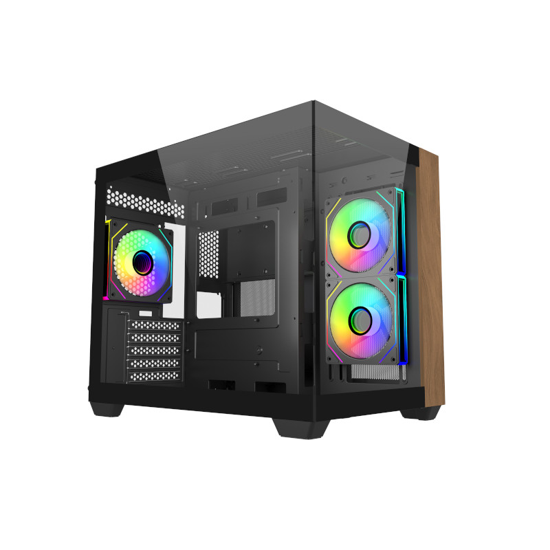 Cooler Master Geh Elite 481 Wood Black - Midi/Mini Tower - ATX (E481-KHNN-S00) thumbnail