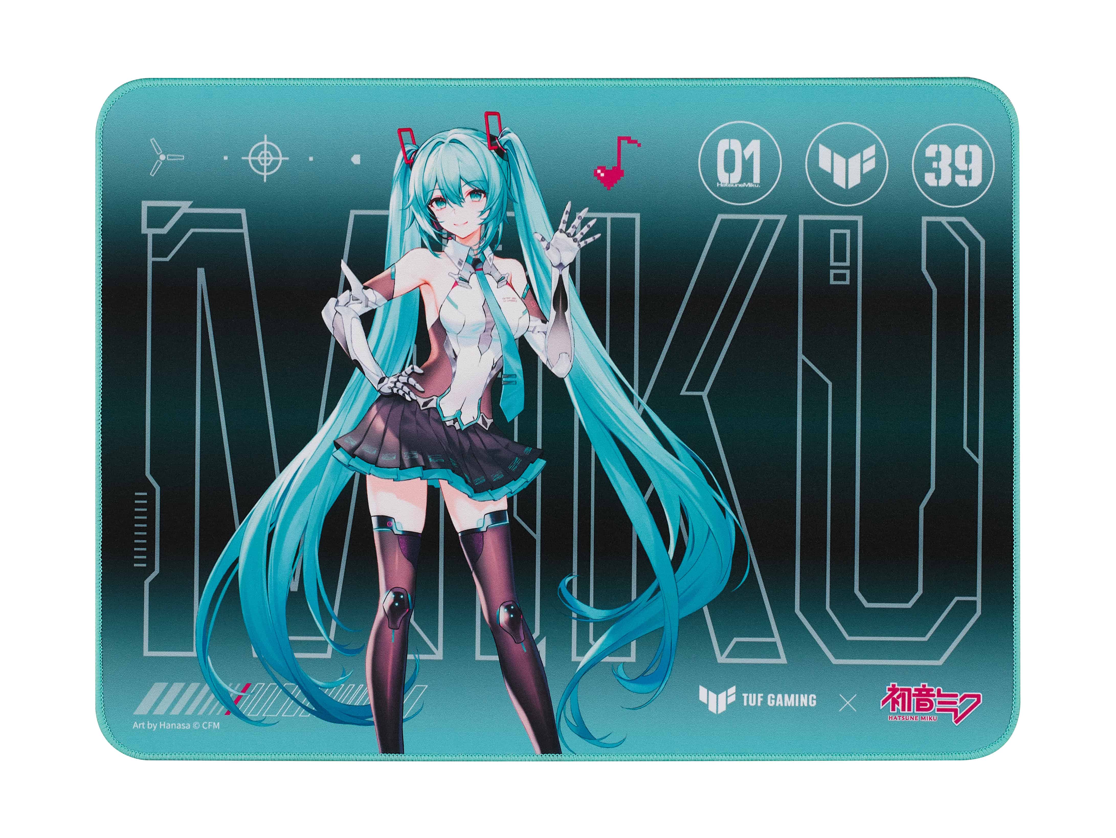 ASUS TUF Gaming P1 Hatsune Miku Edition Game-muismat Turkoois (90MP04C0-BPUA00) thumbnail
