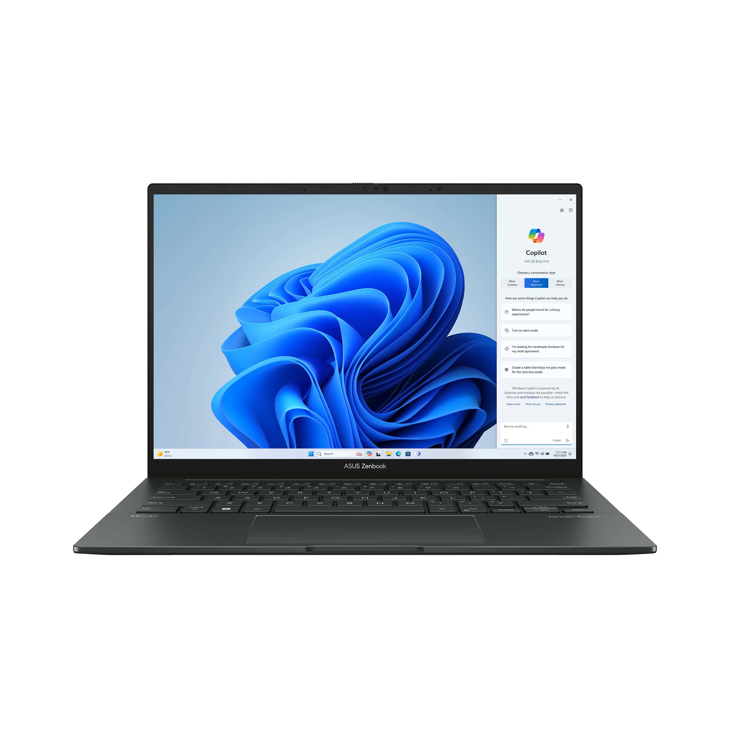 ASUS Zenbook 14 OLED Q415MA-U5512 laptop Intel Core Ultra 5 125H 35,6 cm (14) Touchscreen WUXGA 8 GB LPDDR5-SDRAM 512 GB SSD Wi-Fi 6E (802.11ax) Windows 11 Home Grijs (Q415MA-U5512) thumbnail