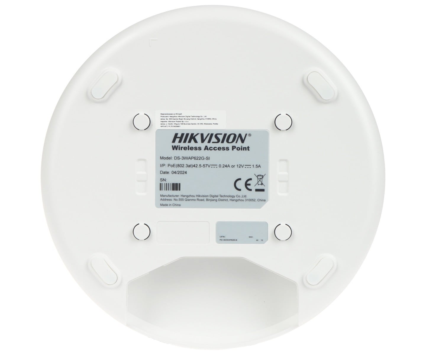 Hikvision DS-3WAP622G-SI Wi-Fi 6 1800M Celling Access Point - Access Point - 1,8 Gbps (DS-3WAP622G-SI) (DS-3WAP622G-SI) thumbnail
