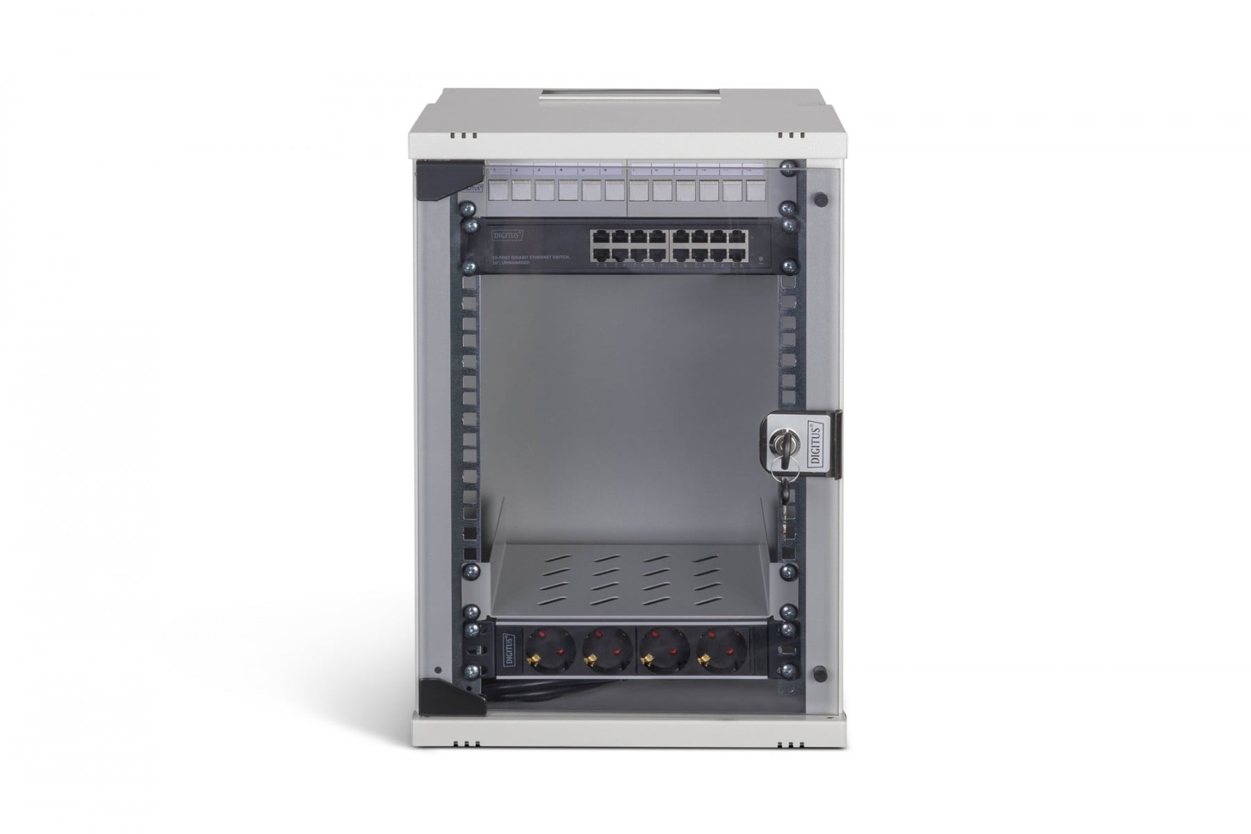 DIGITUS 10 Netzwerk-Set 9HE Wandgehuse und Zubehr grau (DN-49102-SET) thumbnail