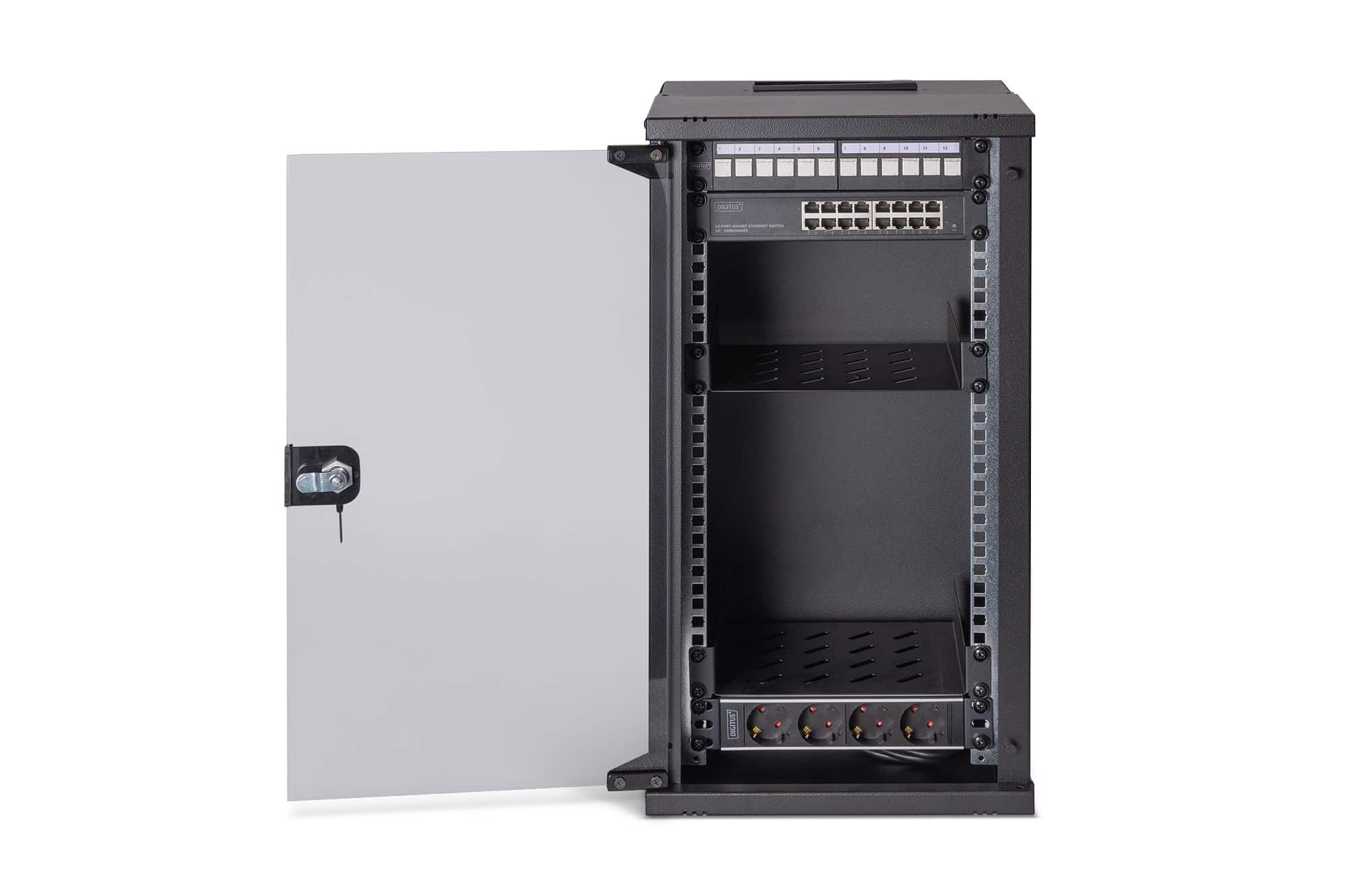 DIGITUS Network Set SOHO Pro 254 mm (10inch) - 12U 315 x 300 mm (W x D) (DN-49105-SET) thumbnail