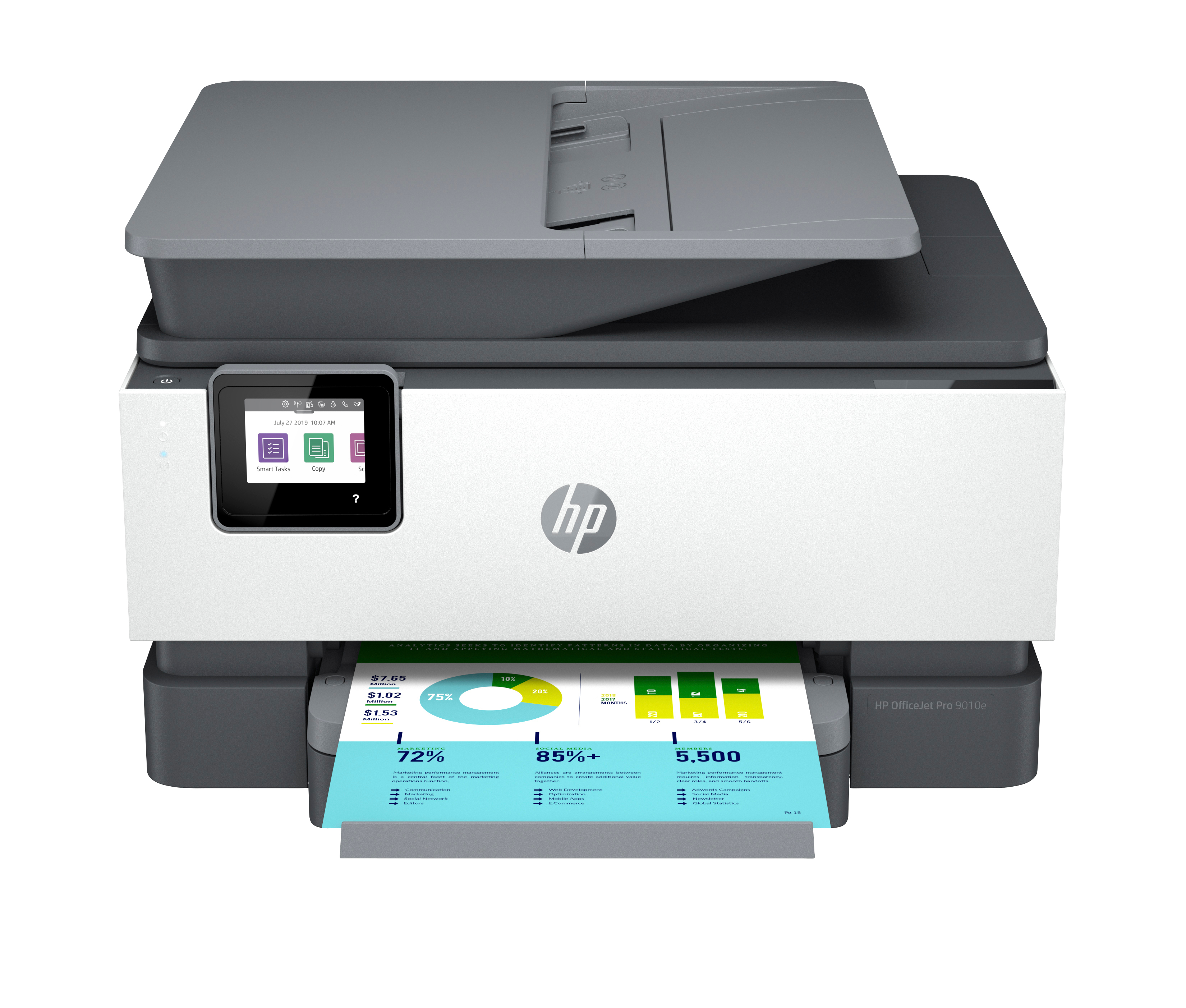 HP OfficeJet Pro 9010e Draadloos All-in-One Kleur Printer, Instant Ink; Dubbelzijdig printen (257G4B#629) thumbnail