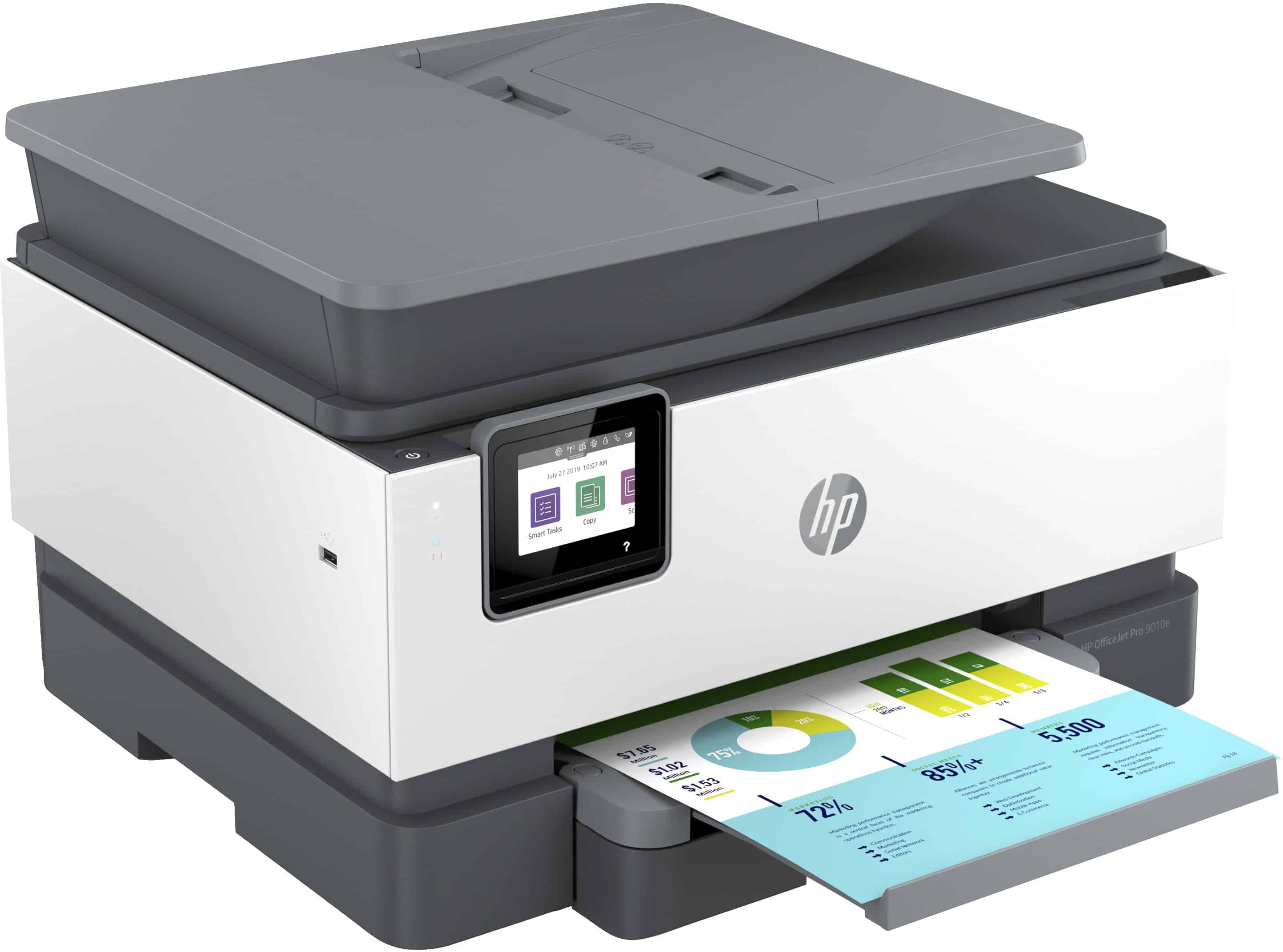 HP OfficeJet Pro 9010e Draadloos All-in-One Kleur Printer, Instant Ink; Dubbelzijdig printen (257G4B#629) thumbnail