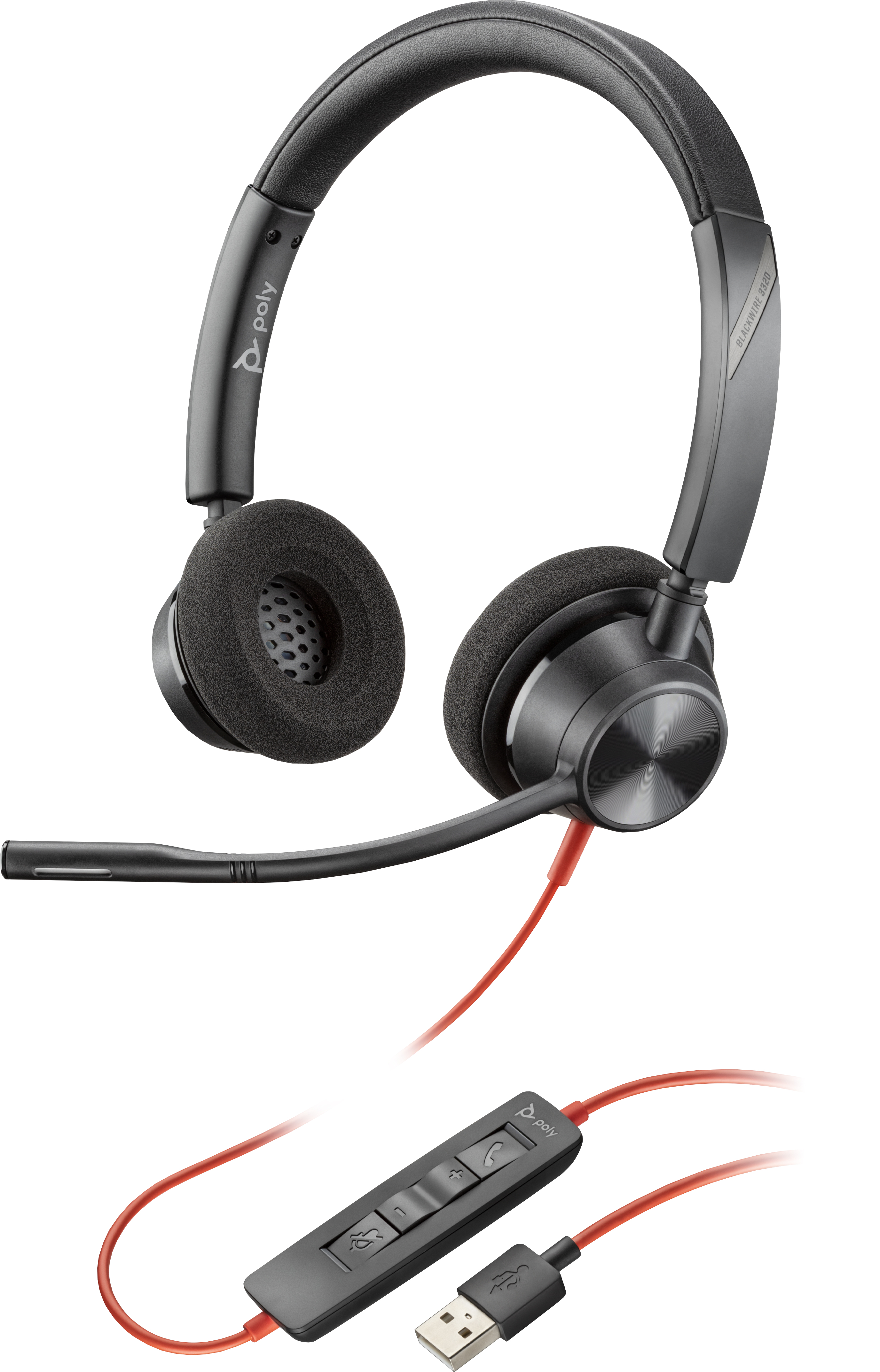 HP Poly Poly Blackwire 3320 USB-A Headset (76J16AA) thumbnail