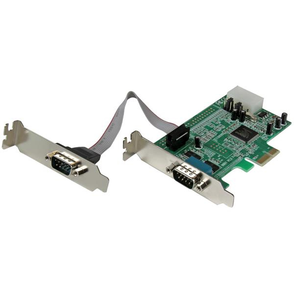StarTech.com 2-poort Low Profile Native RS232 PCI Express Seriële Kaart met 16550 UART (PEX2S553LP) thumbnail