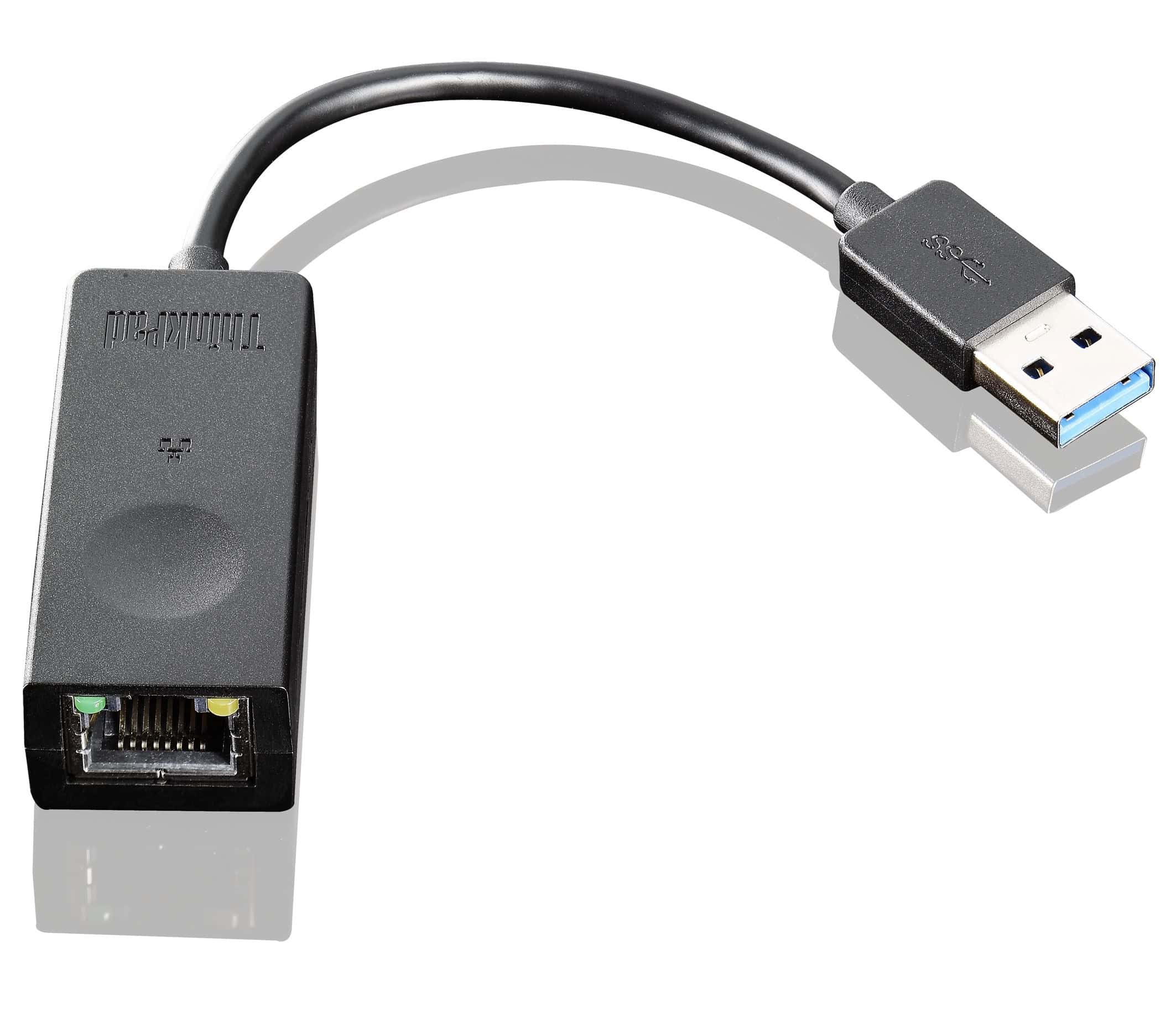 Lenovo ThinkPad USB 3.0 Ethernet Adapter 1000 Mbit/s (4X90E51405) thumbnail
