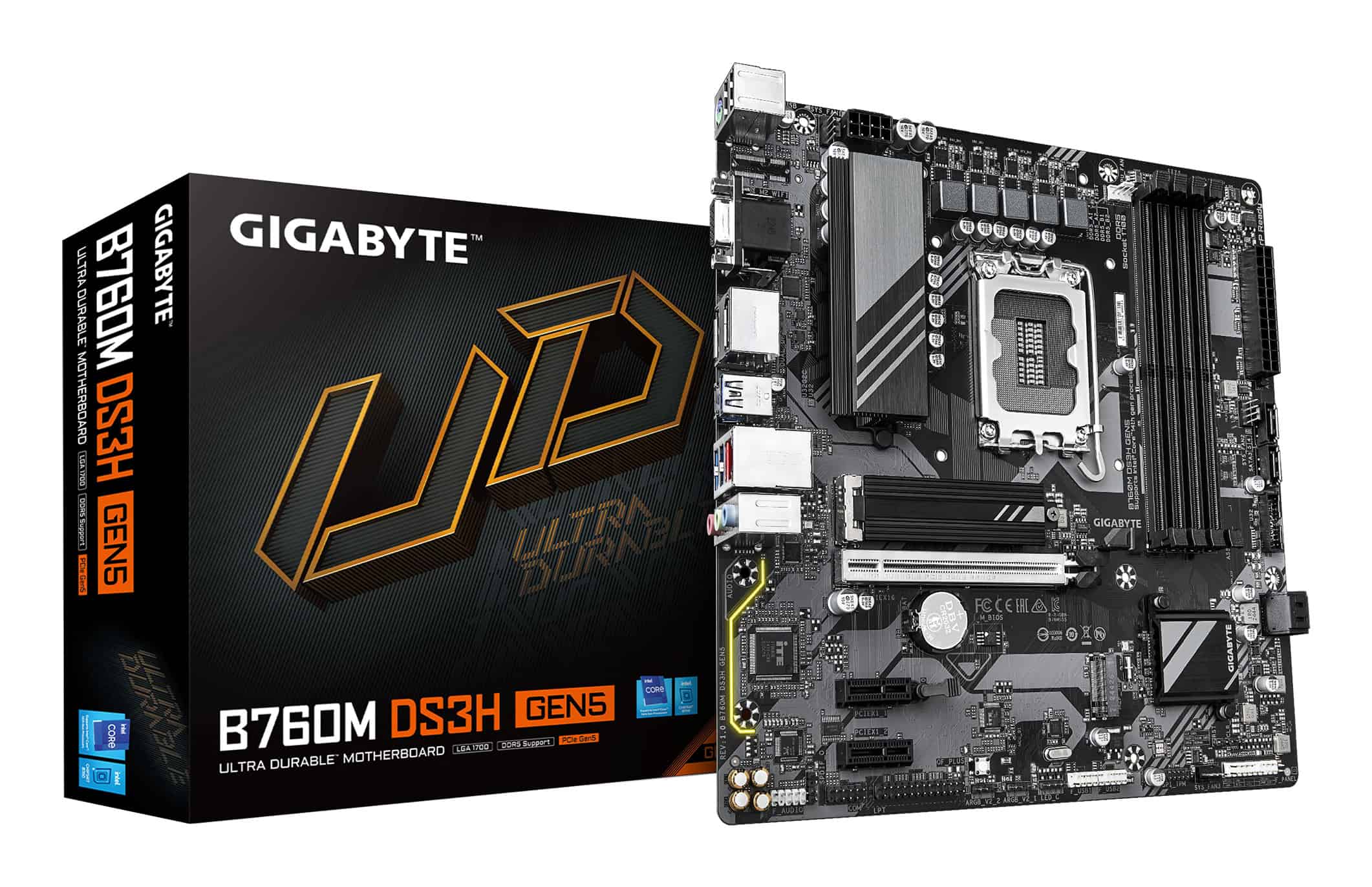 GIGABYTE B760M DS3H GEN5 moederbord Intel B760 Express LGA 1700 micro ATX (B760M DS3H GEN5) thumbnail