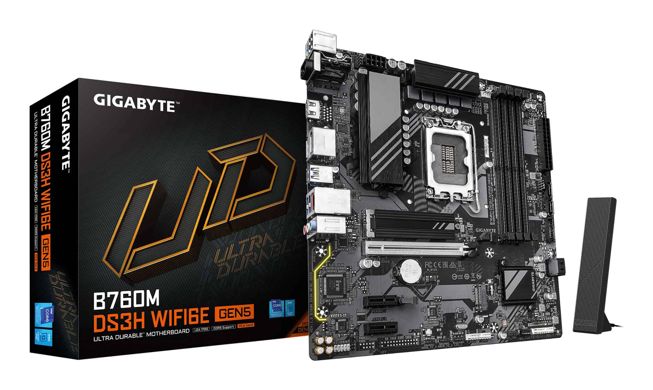 GIGABYTE B760M DS3H WIFI6E GEN5 Intel B760 Express LGA 1700 micro ATX (B760M DS3H WF6E GEN5) thumbnail